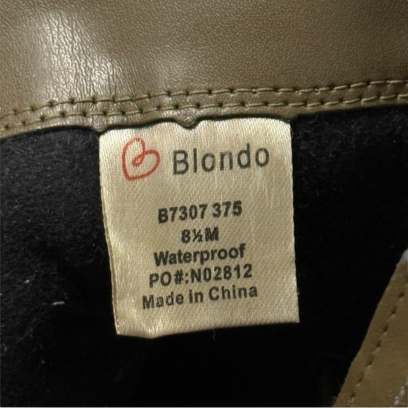 BLONDO Verity Waterproof Boot Suede Olive Green Size 8.5 M B7307 DD332 - Picture 10 of 13